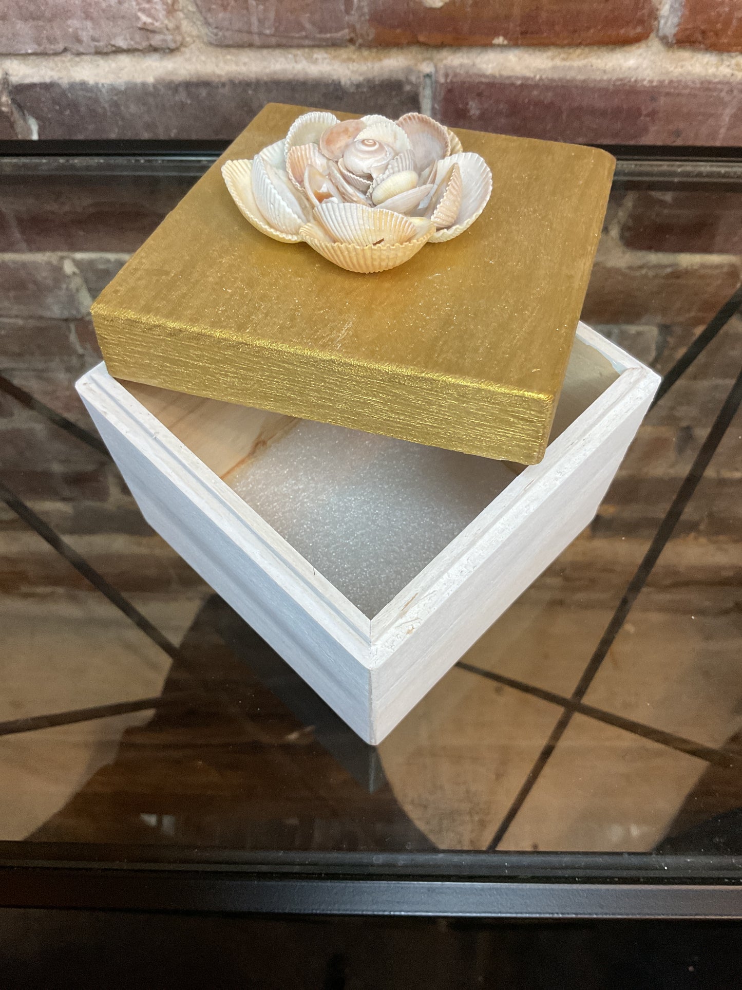 One-of-a-Kind Jewelry Box w/Shell-Flower