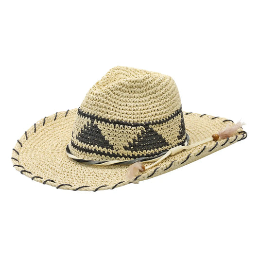 Leona Crochet Toyo Straw Hat