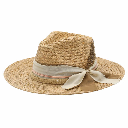 Amelia Wide Brimmed Raffia Straw Hat